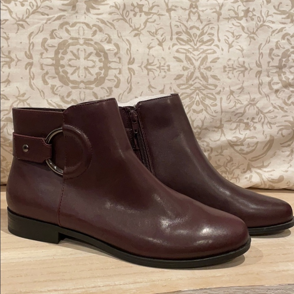 Alfani Brown Leather Ankle Boots